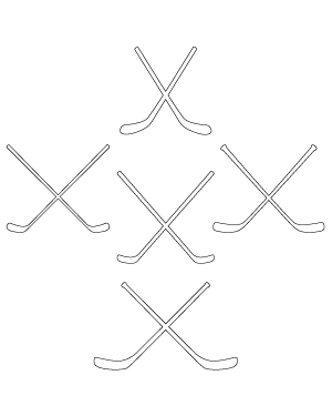 Crossed Hockey Sticks Patterns