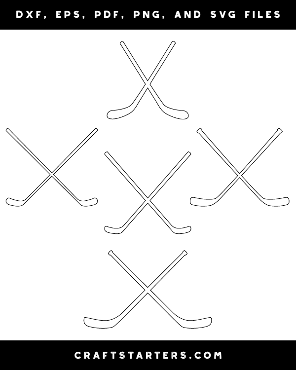 Crossed Hockey Sticks Patterns