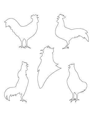 Crowing Rooster Patterns
