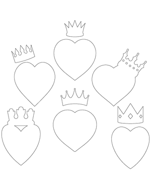 Crowned Heart Patterns