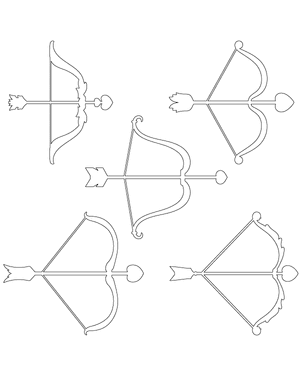 Cupid Bow and Arrow Patterns