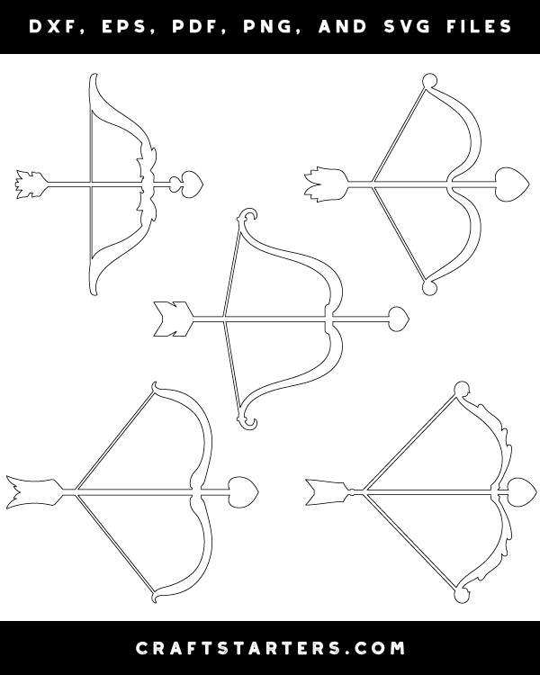 Cupid Bow and Arrow Patterns