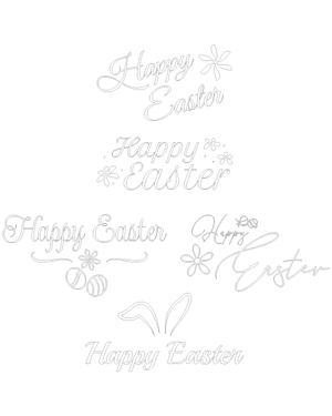 Cursive Happy Easter Patterns