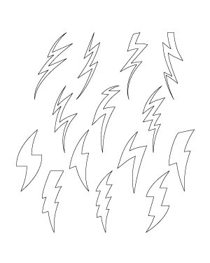 Curved Lightning Bolt Patterns