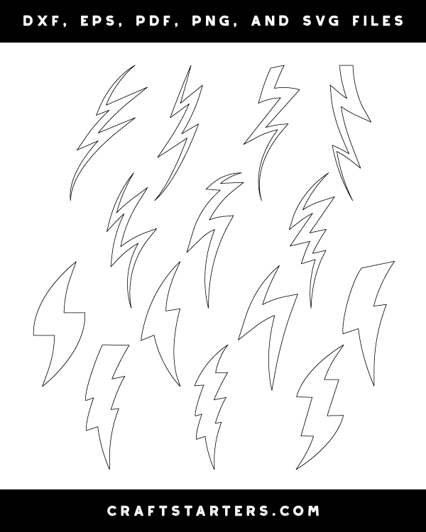 Curved Lightning Bolt Patterns