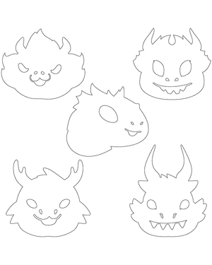 Cute Dragon Head Patterns