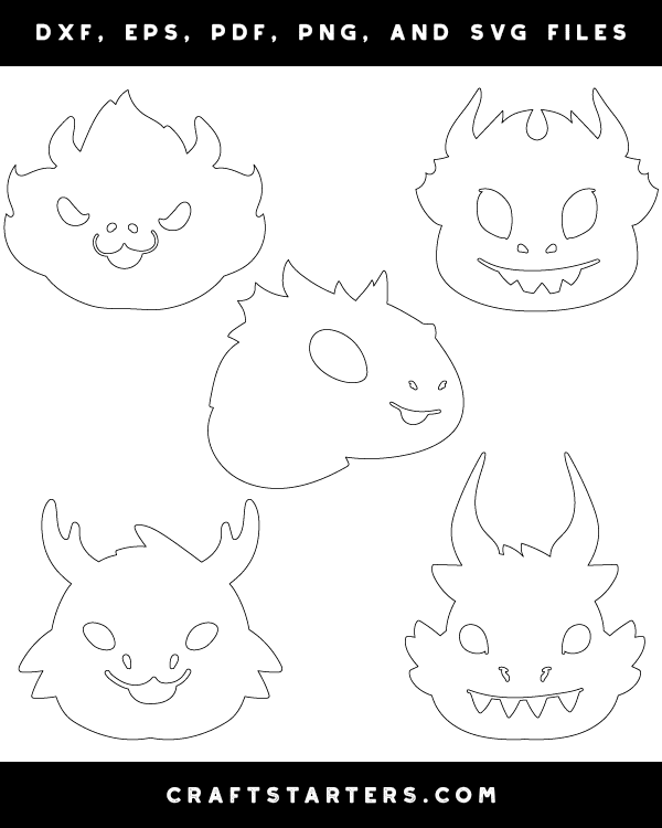 Cute Dragon Head Patterns