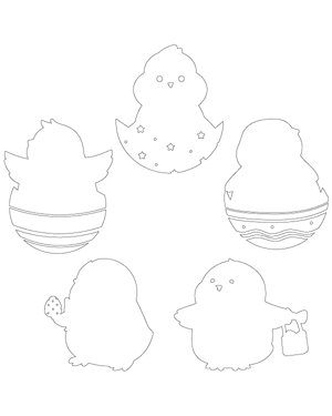Cute Easter Chick Patterns