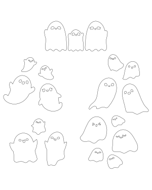 Cute Ghost Family Patterns