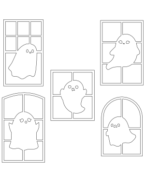 Cute Ghost In Window Patterns