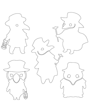 Cute Plague Doctor Patterns