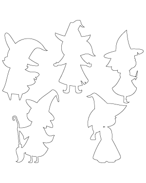 Cute Standing Witch Patterns