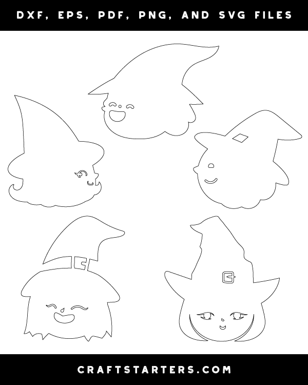 Cute Witch Head Patterns