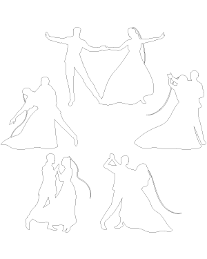 Dancing Bride and Groom Patterns