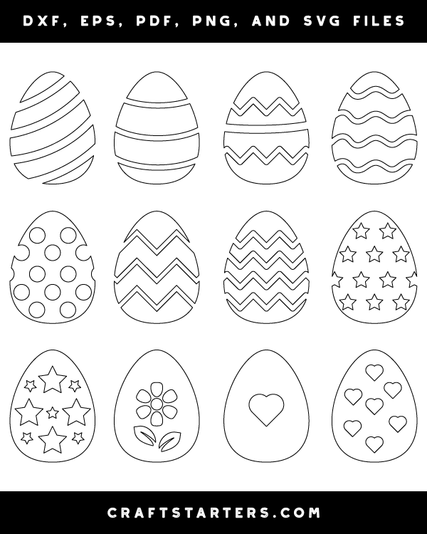 Easter Clip Art Patterns (Egg and Bunny Stencils) – DIY Projects, Patterns,  Monograms, Designs, Templates