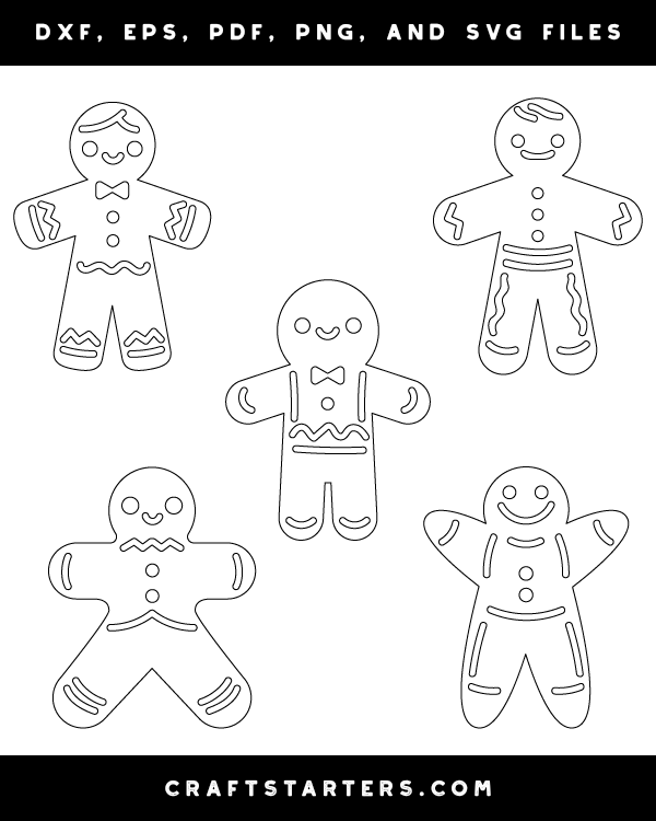 Decorated Gingerbread Man Patterns
