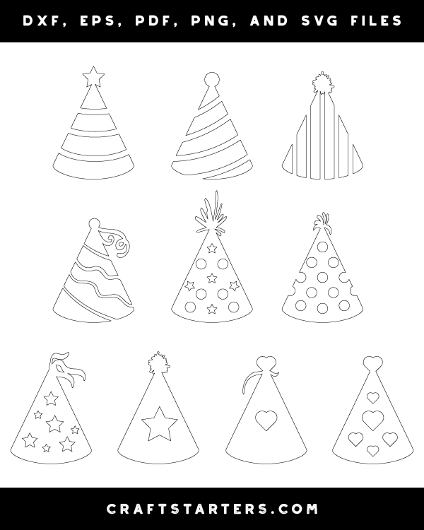 Decorated Party Hat Patterns