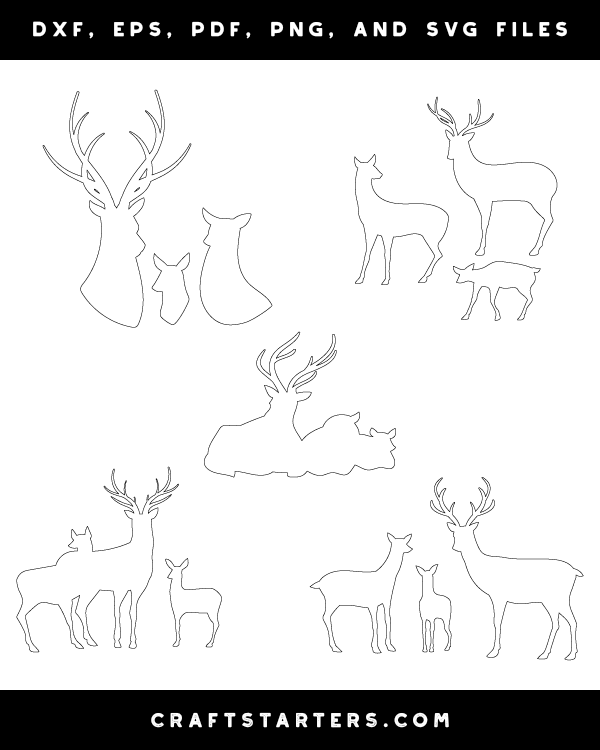 Free Free 146 Deer Family Silhouette Svg SVG PNG EPS DXF File