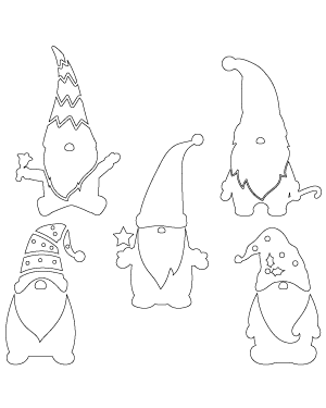 Detailed Christmas Gnome Patterns