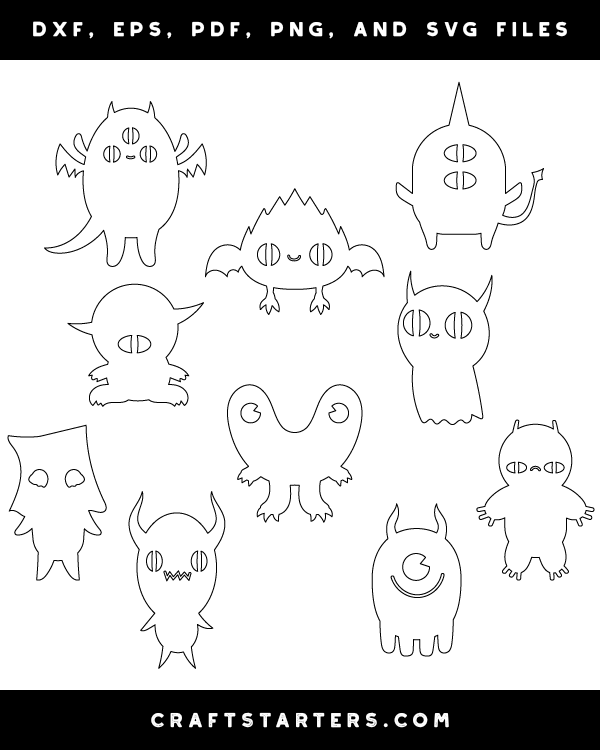 Detailed Cute Monster Patterns