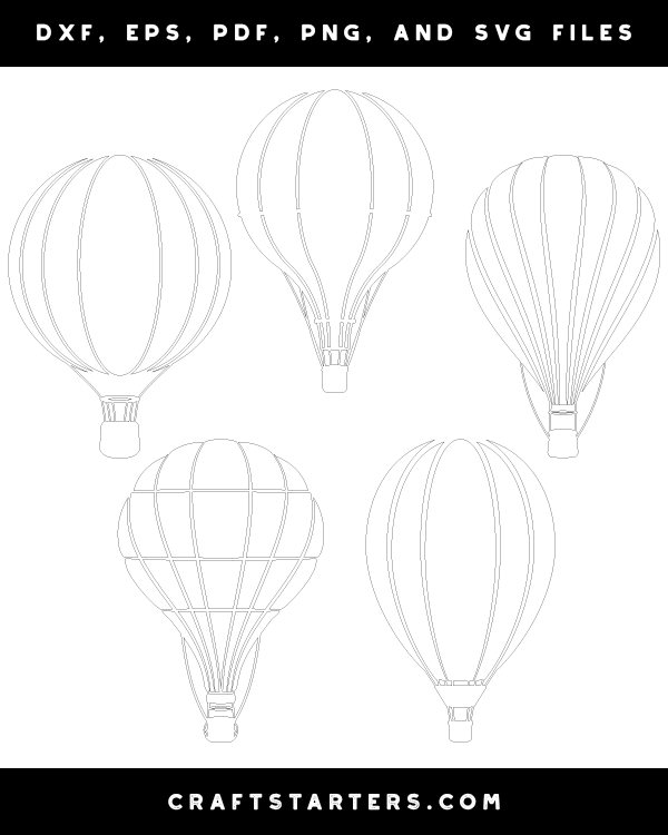 Detailed Hot Air Balloon Patterns