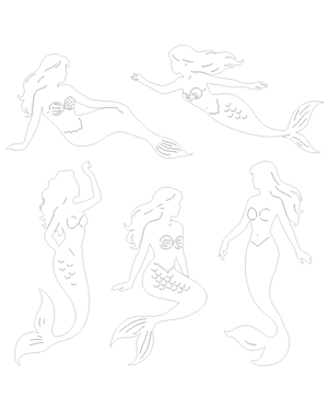 Detailed Mermaid Patterns
