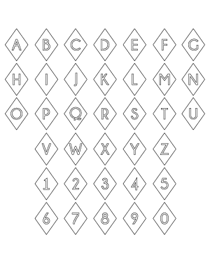 Diamond Letter and Number Patterns