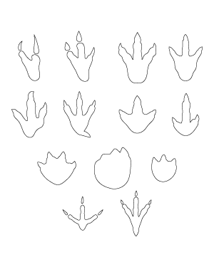 dinosaur footprint template