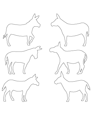 Donkey Side View Patterns