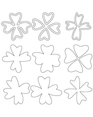 Doodle Four Leaf Clover Patterns