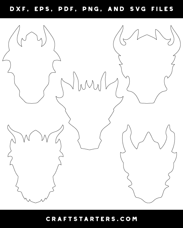 Dragon Head Front View Patterns