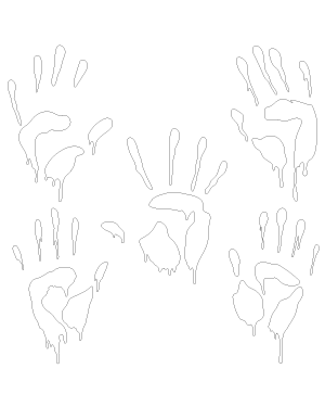 Dripping Handprint Patterns