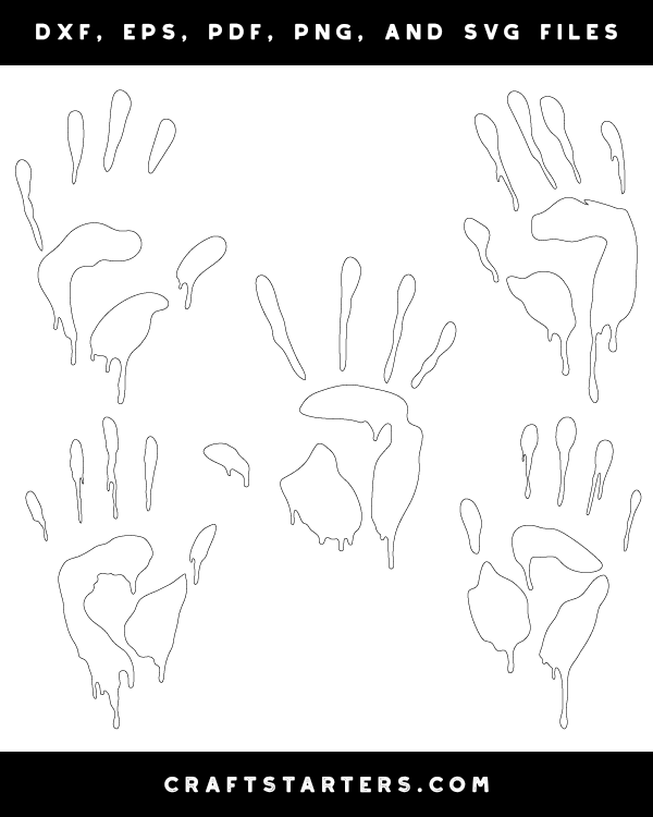 Dripping Handprint Patterns