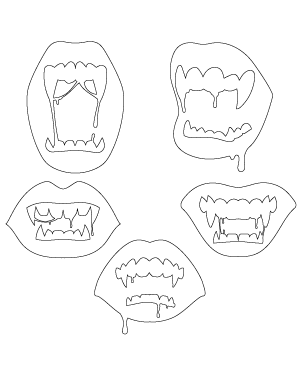Drooling Vampire Mouth Patterns