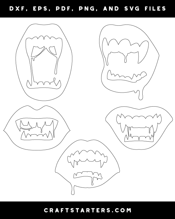 Drooling Vampire Mouth Patterns