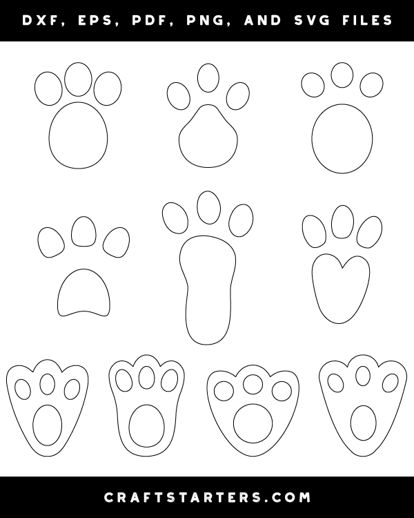 easter bunny feet template