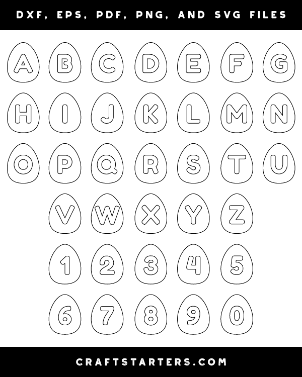 Egg Letter and Number Patterns