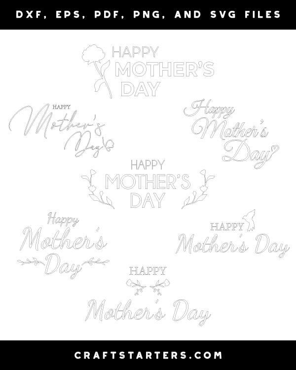 Elegant Happy Mother's Day Patterns