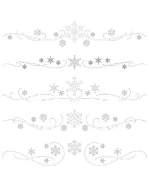 Elegant Snowflake Divider Patterns