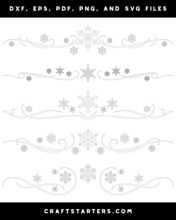 Elegant Snowflake Divider Patterns