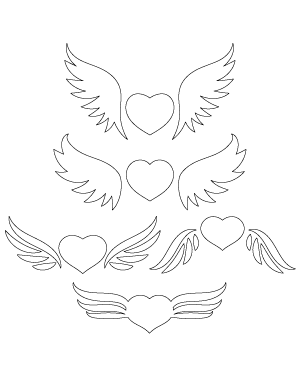 Elegant Winged Heart Patterns