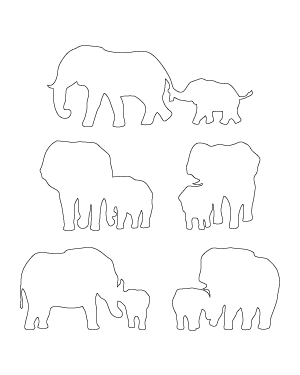 Elephant And Baby Patterns
