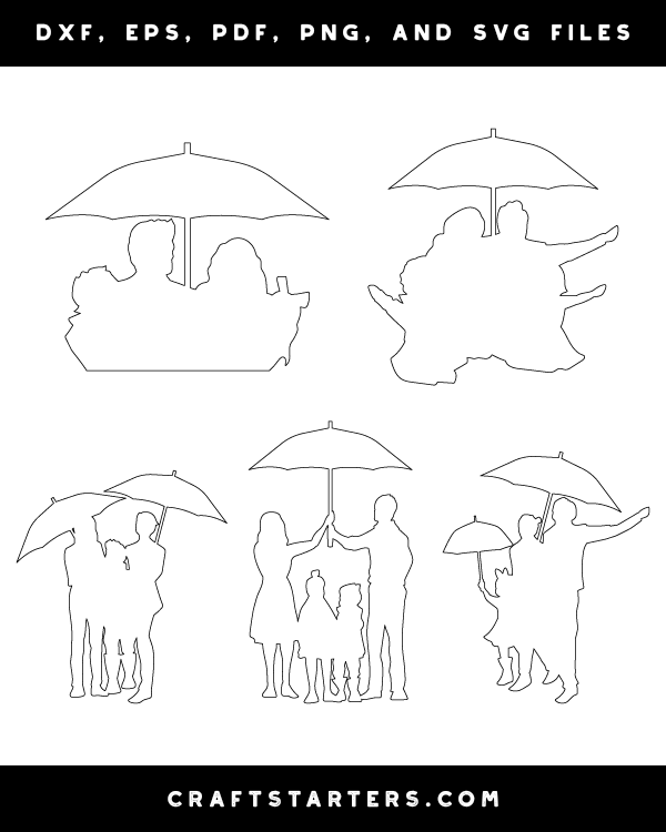 Family With Umbrella Patterns