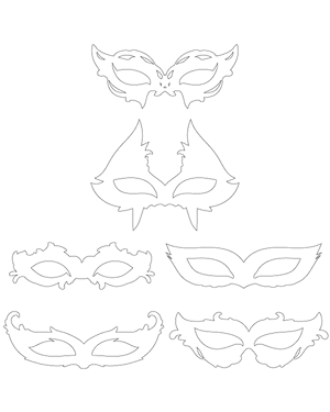 Fancy Mardi Gras Mask Patterns