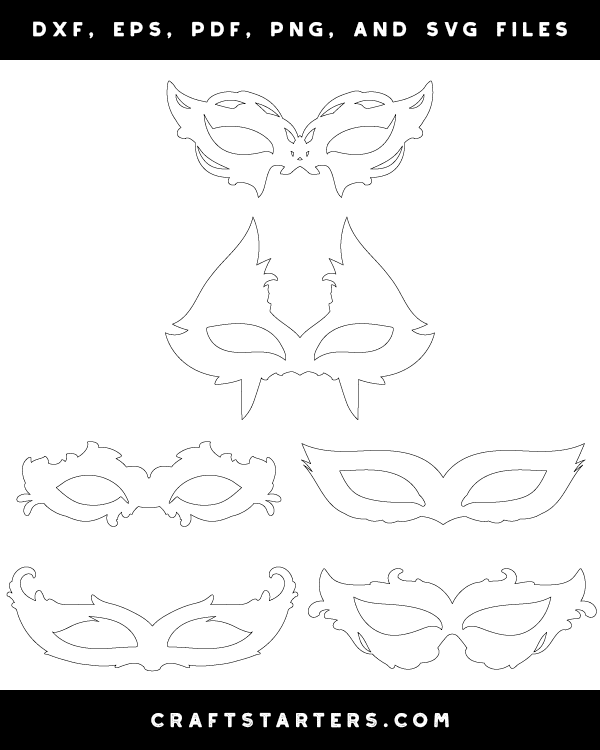 Fancy Mardi Gras Mask Patterns