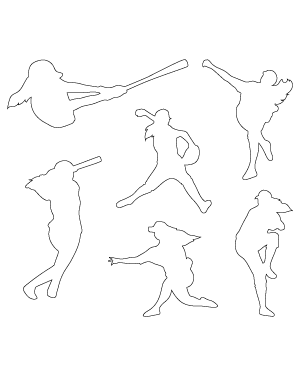 Female Baseball Player Patterns