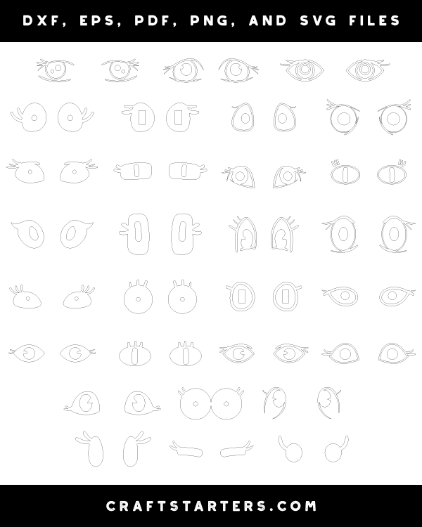 Female Cartoon Eyes Patterns