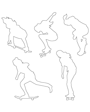 Female Skateboarder Pattern