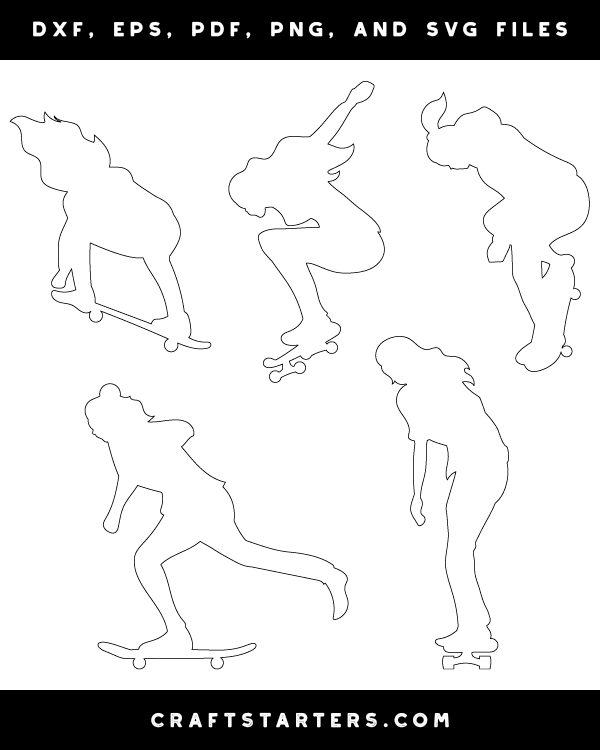 Female Skateboarder Patterns