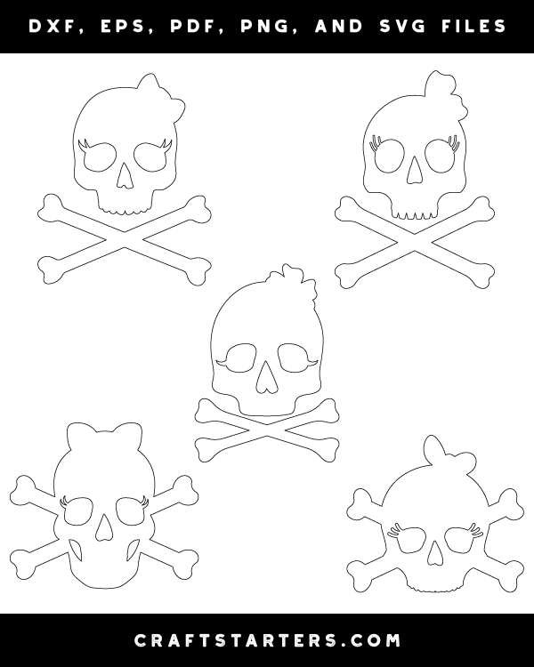 Female Skull and Crossbones Patterns